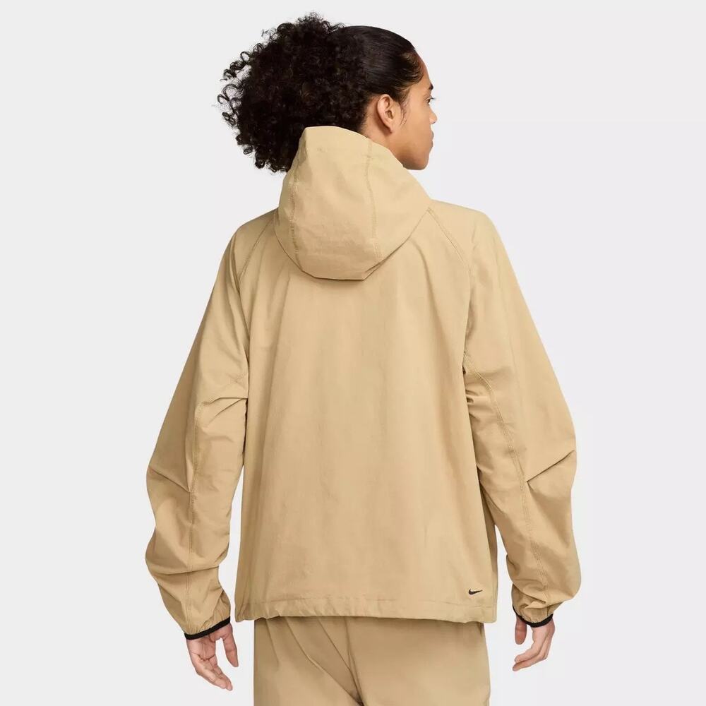 NEW Nike Tech Windrunner Jacket S Beige Woven Full Zip Hooded Streetwear - Picture 4 of 11